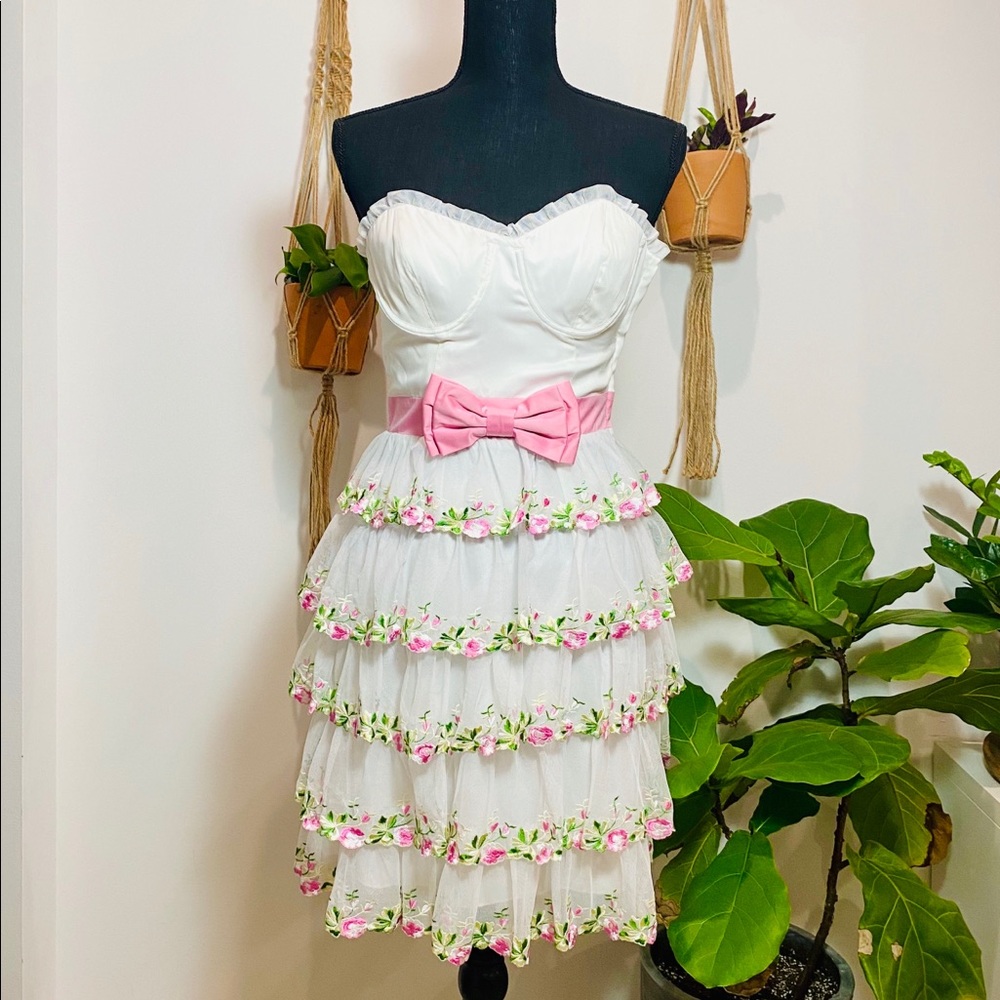 Vintage Betsey Johnson Floral Cocktail Dress